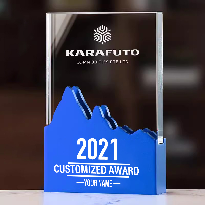 Personalized Crystal Corporate Trophy Award, Customized Award Gift ...